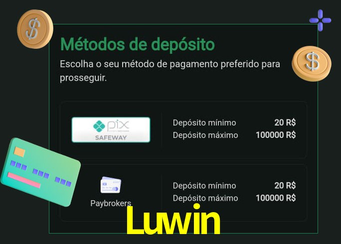 O cassino Luwin oferece uma grande variedade de métodos de pagamento
